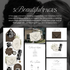 Wedding Website Template with RSVP (Envelope 06 - Brown + Ivory)