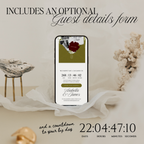 Save The Date Wedding Website Template (Olive Green & Burgundy)