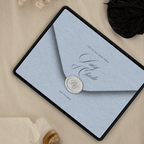 Save The Date Wedding Website Template (Envelope 07 - Blue + Ivory)