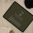 Old Money Wedding Website Template with RSVP (Olive)