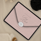 Save The Date Wedding Website Template (Envelope 07 - Pink + Ivory)