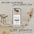 Save The Date Wedding Website Template (Pink & Green)