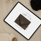Save The Date Wedding Website Template (Envelope 06 - Brown + Ivory)