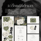 Wedding Website Template with RSVP (Envelope 05 - Sage Green + Ivory)