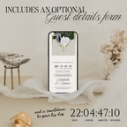 Save The Date Wedding Website Template (White & Green)