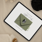 Save The Date Wedding Website Template (Envelope 05 - Sage Green + Ivory)
