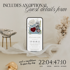 Save The Date Wedding Website Template (Envelope 04 - Blue & Pink)