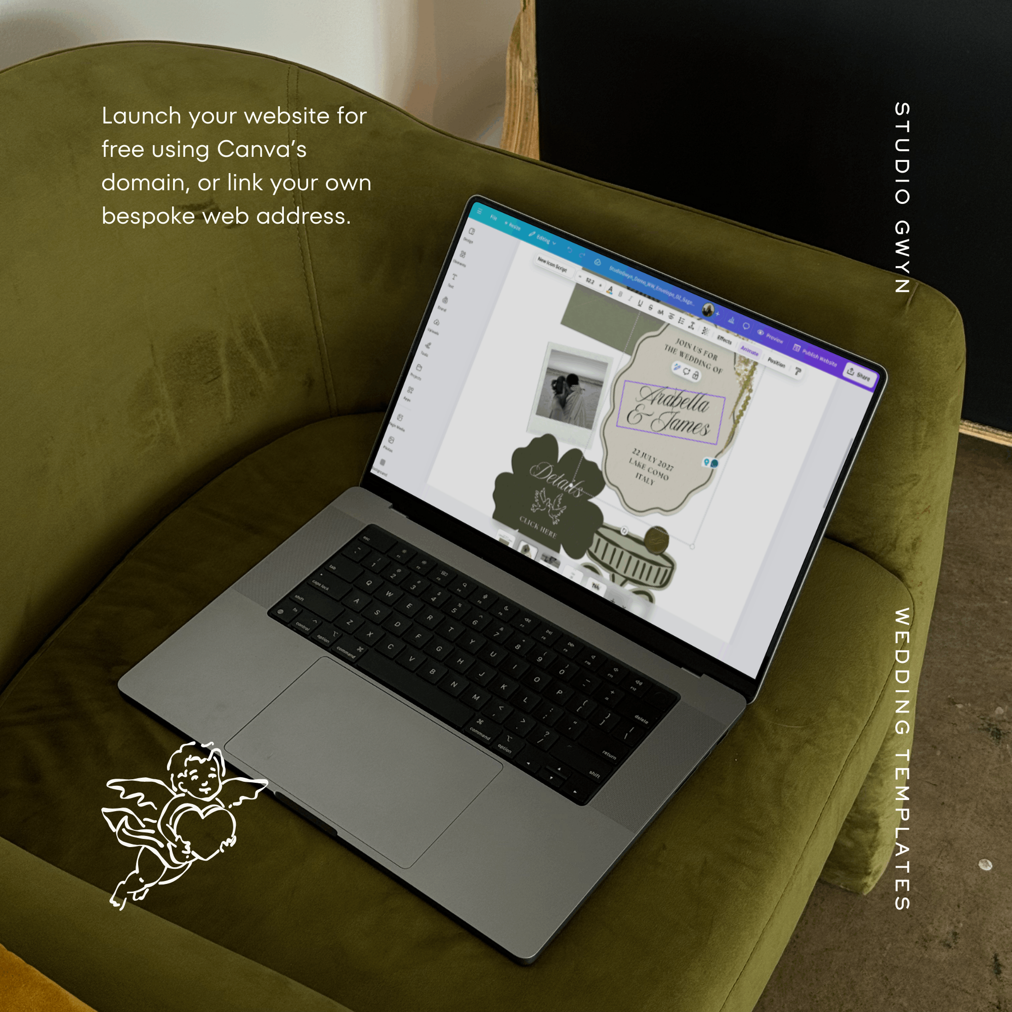 Wedding Website Template with RSVP (Sage & Ivory)