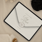 Save The Date Wedding Website Template (Envelope 07 - Ivory)