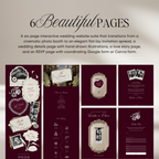 Wedding Website Template with RSVP (Photo Booth 01 - Burgundy)