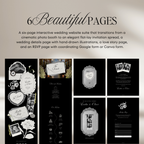 Wedding Website Template with RSVP (Photo Booth 01 - Black)