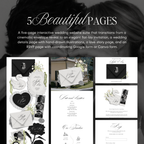 Wedding Website Template with RSVP (Envelope 05 - Black & White)
