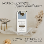 Save The Date Wedding Website Template (Brown & Dusty Blue)