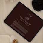 Old Money Wedding Website Template with RSVP (Burgundy)
