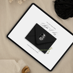 Save The Date Wedding Website Template (Envelope 05 - Black + White)