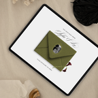 Save The Date Wedding Website Template (Envelope 05 - Green, Pink + Burgundy)