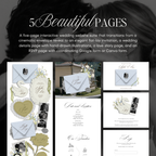 Wedding Website Template with RSVP (Envelope 05 - Blue + Green)