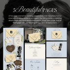 Wedding Website Template with RSVP (Envelope 05 - yellow, blue + brown)