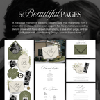 Wedding Website Template with RSVP (Envelope 06 - Sage Green + Ivory)