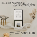 Lace Wedding Website Template with RSVP (Lace 0502)