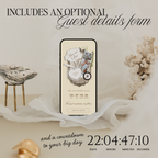 Save The Date Wedding Website Template (Photo Booth Animation 01 - Yellow)