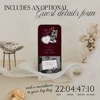 Save The Date Website Template (Romantic 01 - Burgundy)