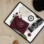 Wedding Website Template with RSVP (Envelope 06 - Green + Burgundy)