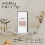 Wedding Website Template with RSVP (Pink & Green)