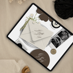Wedding Website Template with RSVP (Envelope 06 - Brown + Ivory)