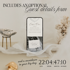Lace Heart Save The Date Website Template (Lace 03 - Ivory)