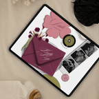 Wedding Website Template with RSVP (Envelope 06 - Chartreuse, Pink + Burgundy)