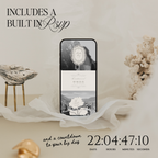 Heirloom Lace & Swan Wedding Website Template with RSVP (Ivory 02)