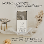 Lace Heart Save The Date Website Template (Lace 0202)
