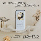 Save The Date Wedding Website Template (Envelope 05 - Yellow, Blue + Brown)