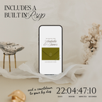 Wedding Website Template with RSVP (Olive Green & Burgundy)
