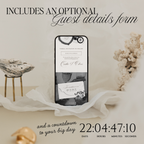 Save The Date Website Template (Romantic 01 - Ivory & Black)