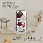 Wedding Website Template with RSVP (Burgundy & Ivory)