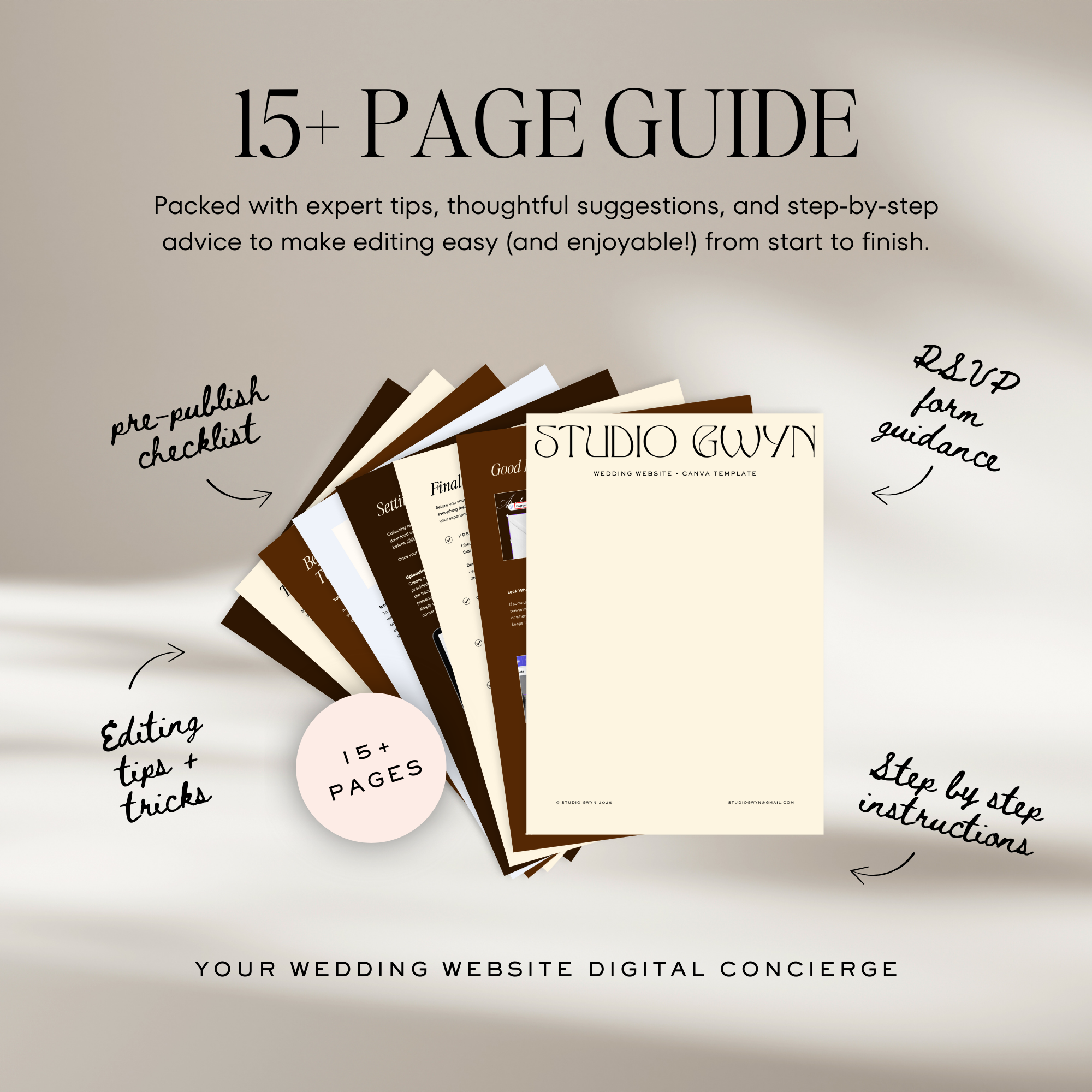 Save The Date Wedding Website Template (Pink & Green)