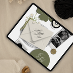 Wedding Website Template with RSVP (Envelope 06 - Sage Green + Ivory)