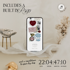 Wedding Website Template with RSVP (Envelope 04 - Blue & Pink)
