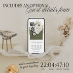 Save The Date Wedding Website Template (Envelope 06 - Sage Green + Ivory)