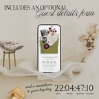 Save The Date Wedding Website Template (Envelope 06 - Chartreuse, Pink + Burgundy)