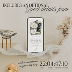 Save The Date Wedding Website Template (Envelope 05 - Sage Green + Ivory)
