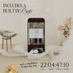 Old Money Wedding Website Template with RSVP (Burgundy)