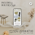 Wedding Website Template with RSVP (Envelope 05 - Blue + Green)
