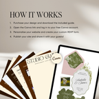 Wedding Website Template with RSVP (Pink & Green)