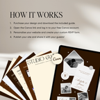 Wedding Website Template with RSVP (Burgundy)