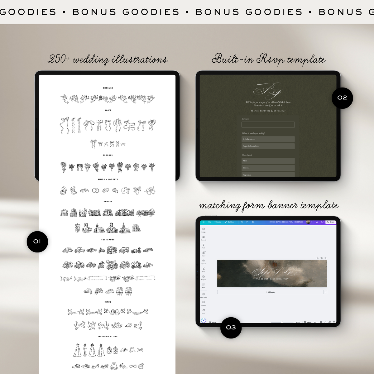 Lace Wedding Website Template with RSVP (Lace 0502)