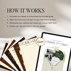 Save The Date Wedding Website Template (White & Green)