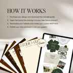 Wedding Website Template with RSVP (White & Green)